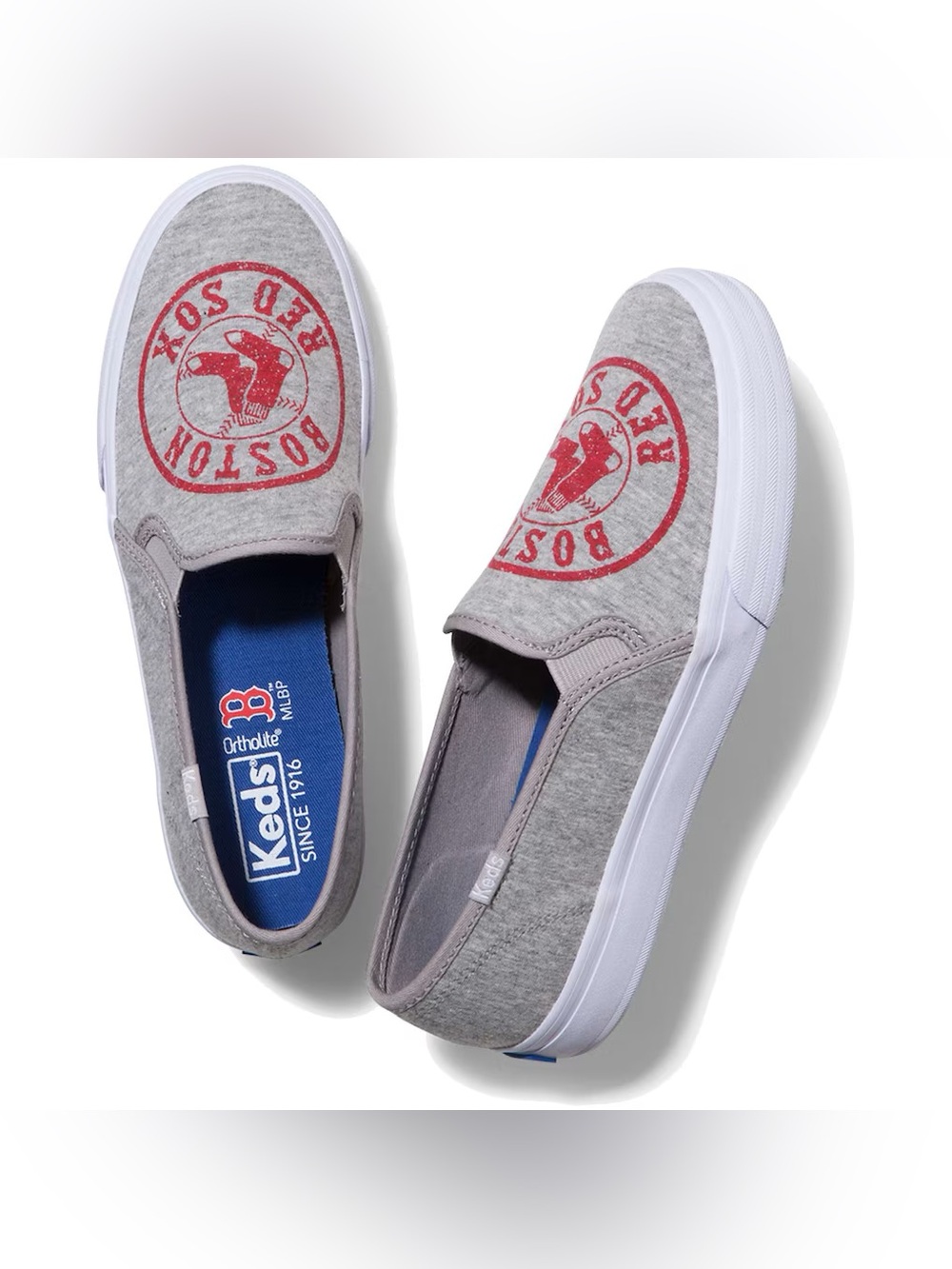 Women's Boston Red Sox Double Decker Slip On Sneakers (7)